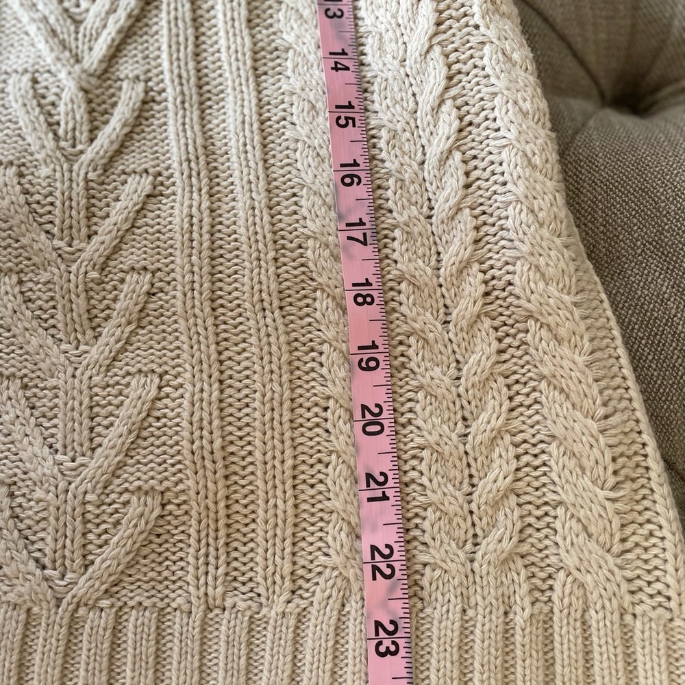 Miami Open Shoulder Cream Cable Knit Sweater. Size S - Picture 6 of 9